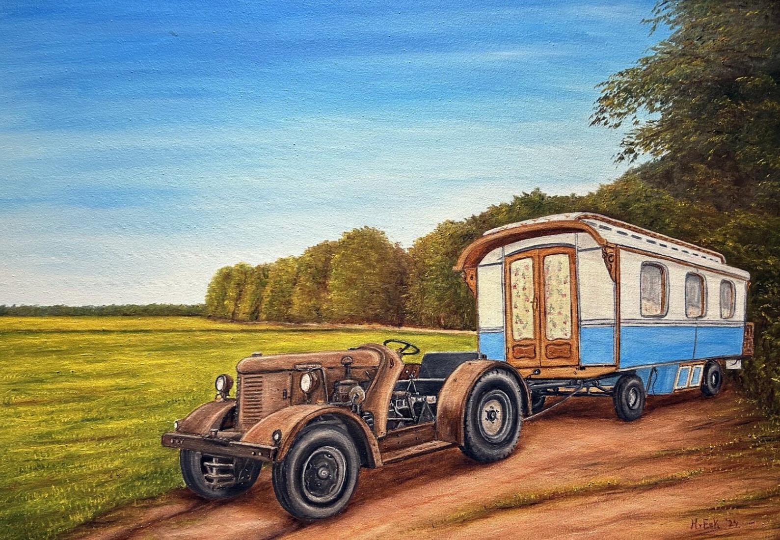 David Brown 1953 en Zelhemse woonwagen