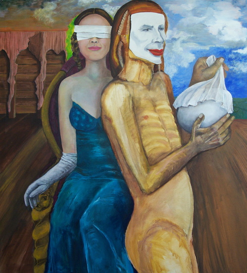 Het struisvogelei en of geblinddoekt -