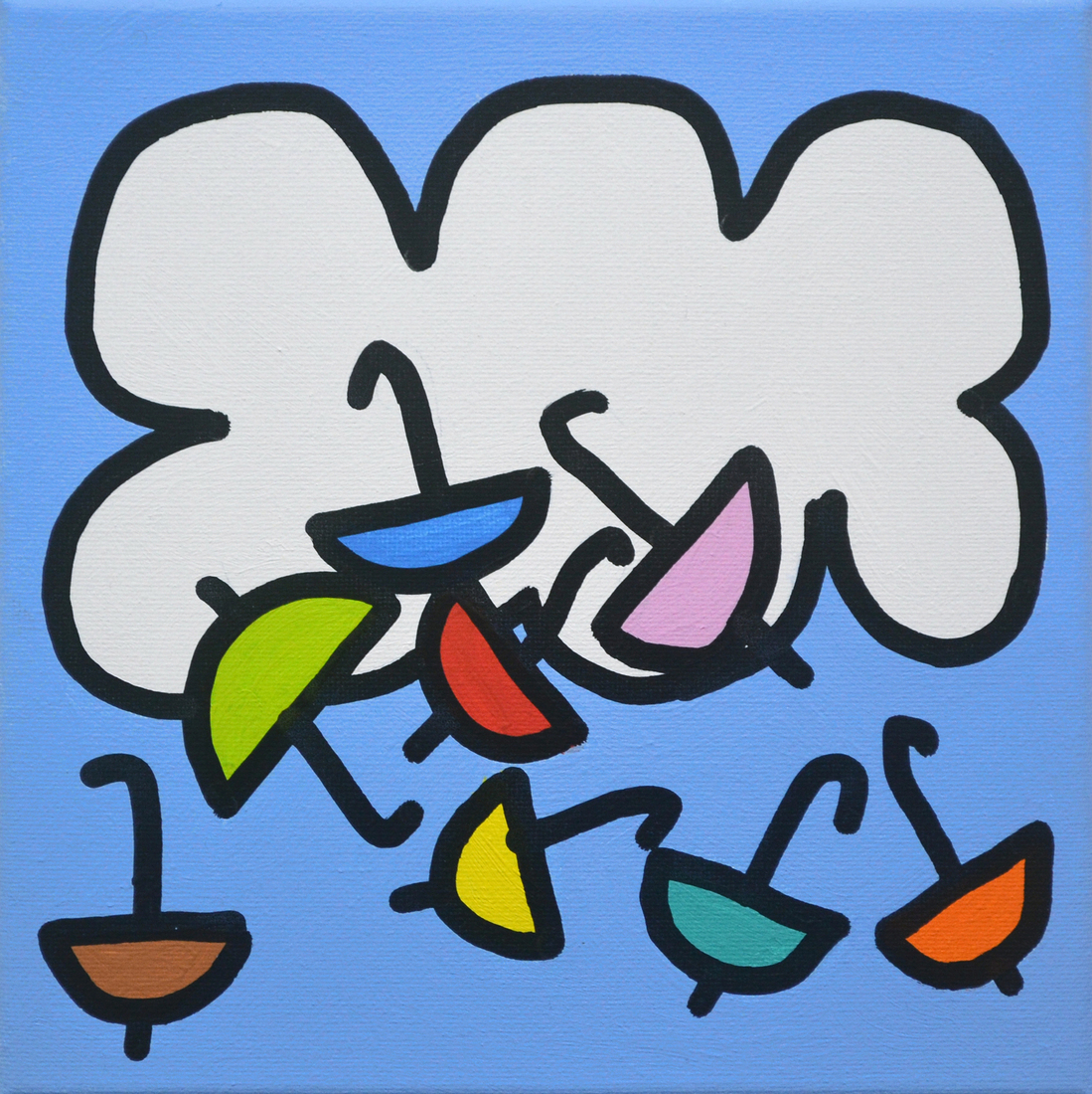 Het regent paraplu's