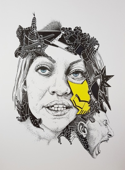 Girl with screaming man