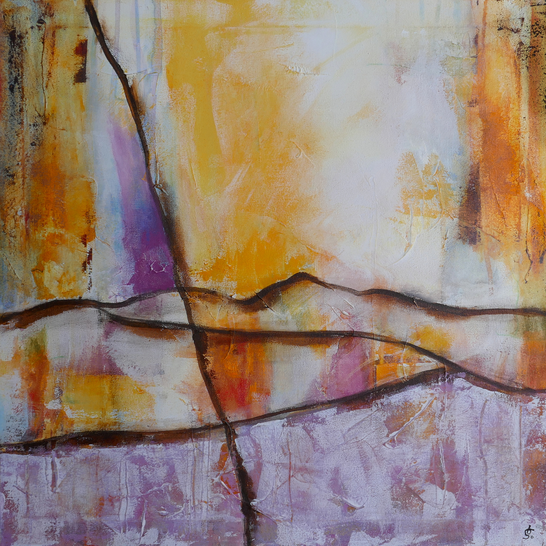 A winding path of colour