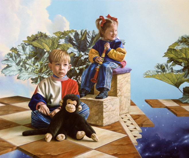 Portret van twee kinderen