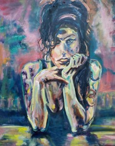 serie portretten geïnspireerd door iconen uit de (pop) muziek