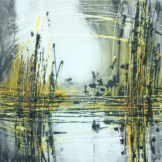 Silvery Moon over Golden Lake