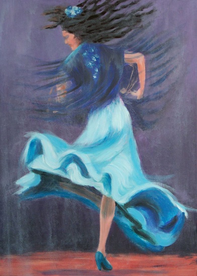 Dancer in blue