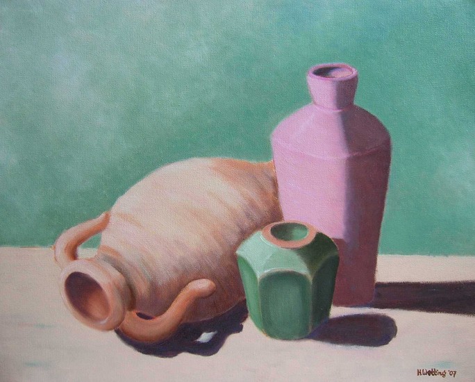 Still life with ginger pot