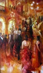 Concert of Felix Slovacek in Mahen Theatre , Brno painting oil, figurative, impression