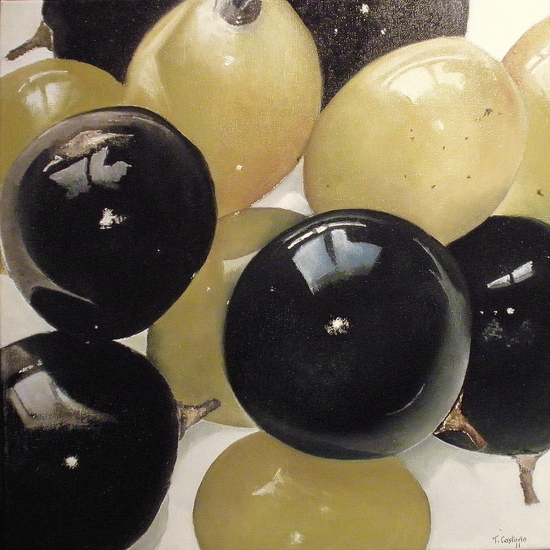 Black and white grapes