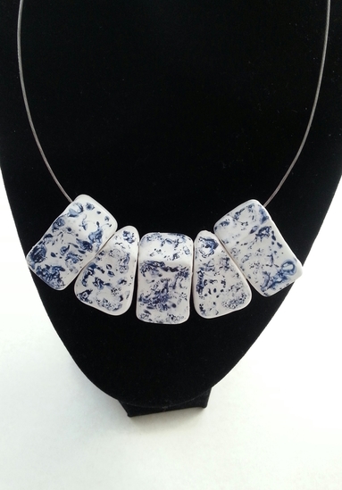 wit/blauwe ketting