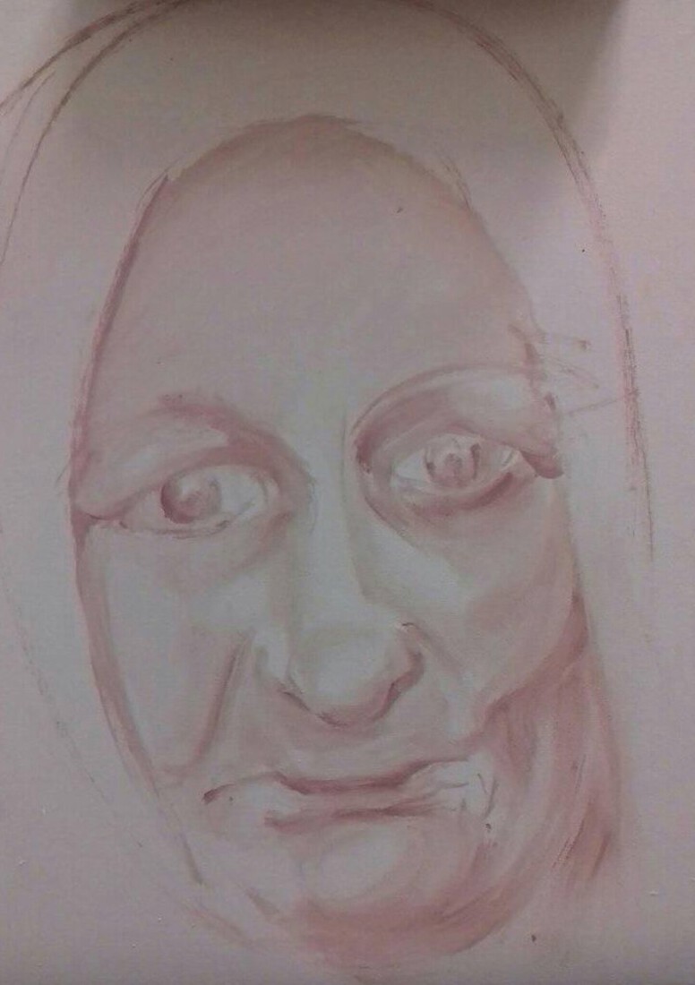 Portret naar foto moslima