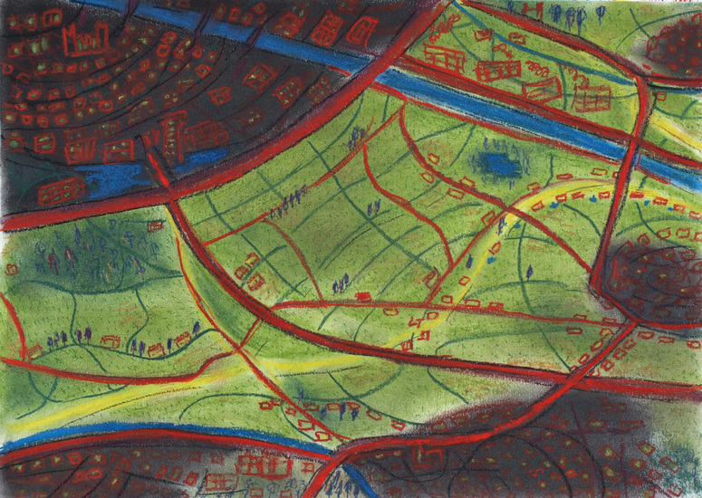 Naar Hundertwasser - Dungense polder - 04-2012