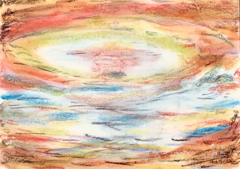 Abstract - Zonsondergang 01-2019