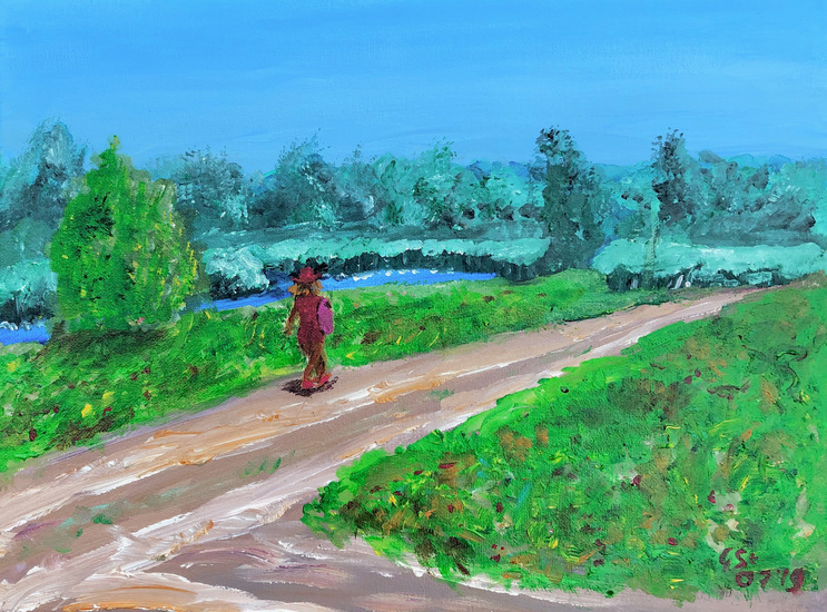 2019-07 Meisje in Bossche Broek bij wetering Zuiderplas