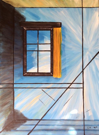 2015-02 Naar Matisse: Raam blauw