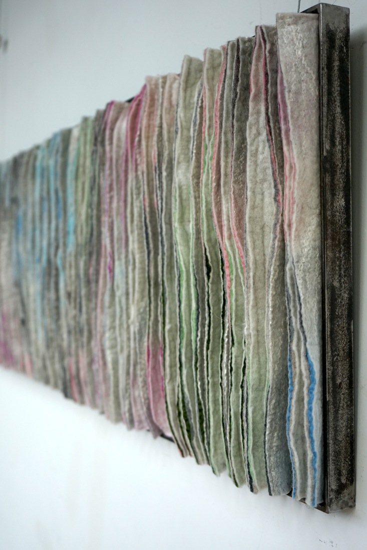 gekleurde zee pastelkleur