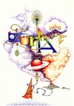 A letterportrait is a symbolic drawing of someone's name or initials.