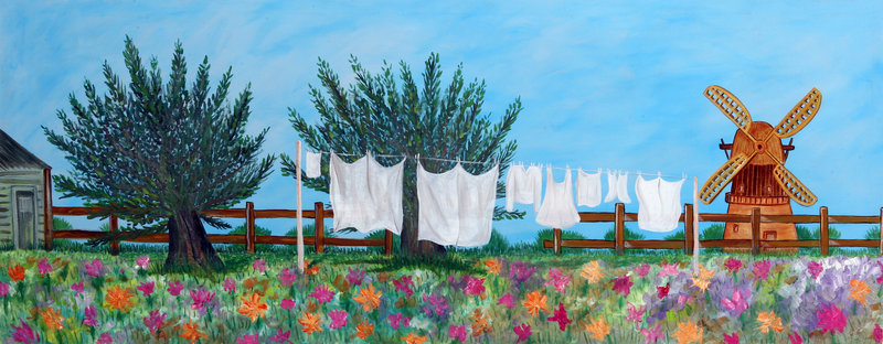 laundry in the garden