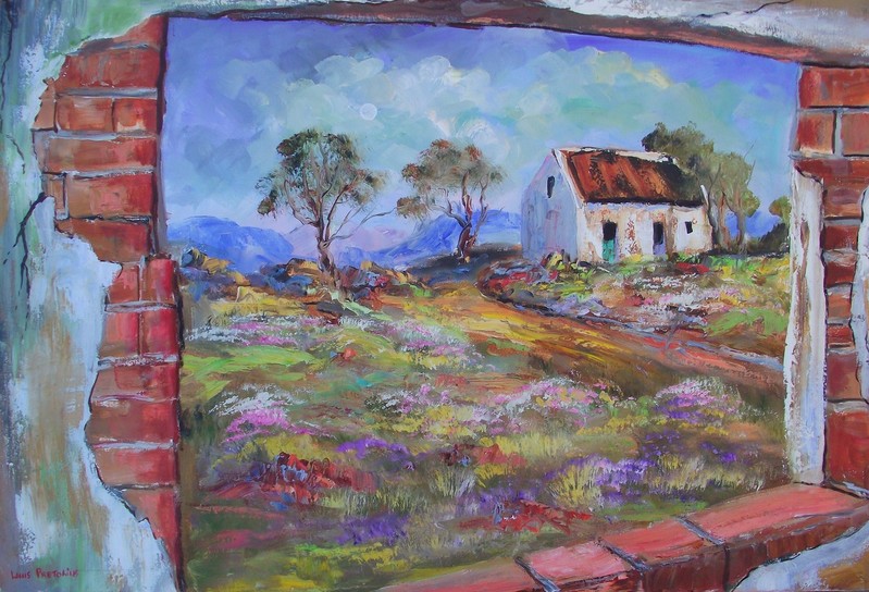 Through an open window