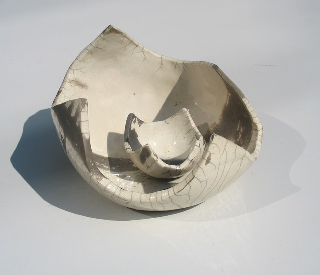 Gevouwen schaal met waxinehouder