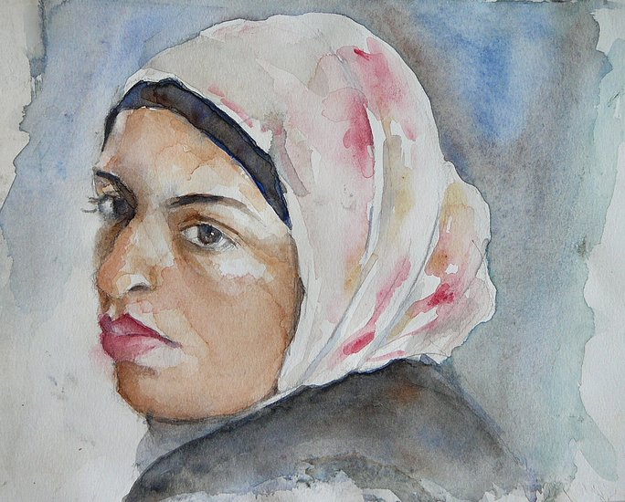 vrouw met een hoofddoek