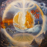 Aan dit schilderij werk ik momenteel, het is in de eindfase.