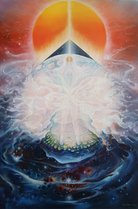 Mijn recente werken hebben een abstract karakter gekregen, toch mog steeds met een visionaire blik.