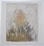 Van vier oerlandschappen zijn ambachtelijke zeefdrukken gemaakt waarbij het uitgangspunt niet was om tot een exacte kopie te komen maar om het karakter van het werk te vangen.