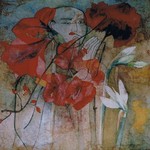 Taferelen in aquarel op xuan-papier (flinterdun chinees rijstpapier)aangebracht volgens de 'kreuktechniek'.