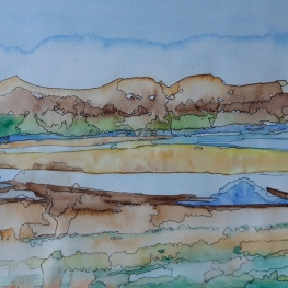 Abstract gezicht op de duinen