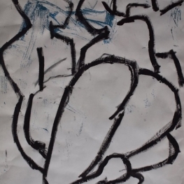 Drie dames voorstudie