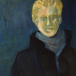 Zelfportret in blauw