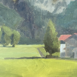 Landschap met schuur, Beieren, Duitsland
