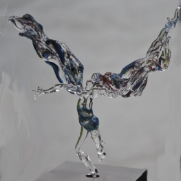 engel met blauwe vleugels