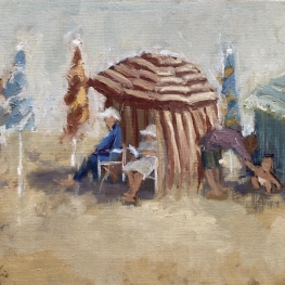 Trouville Beach scene