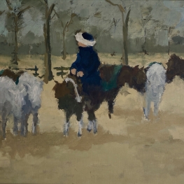 Ponyrijden in de herfst, Jardin du Luxembourg