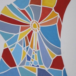 licht in het web, spinnenweb