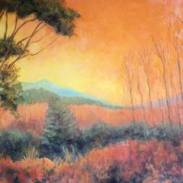 Warm landschap – Sfeervol natuurtafereel in gouden tinten