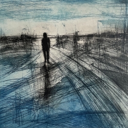 Op de Ryptsjerksterpolder, skourren en basten yn it iis