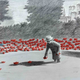 Papieren bootjes ontvluchten de stad