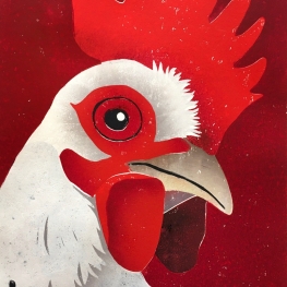 Portret van een kip
