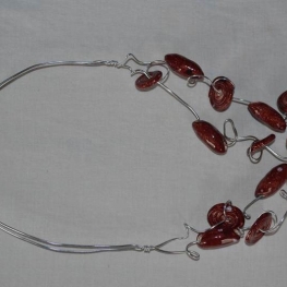 rode keramiekketting