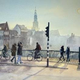 koude wandeling in Amsterdam