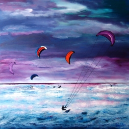 Kitesurfers having fun!