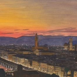Zonsondergang in Florence