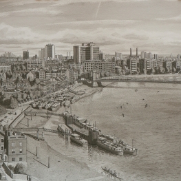 De Theems bij Hammersmith, Londen.