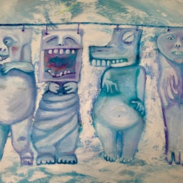 Monsters aan de waslijn