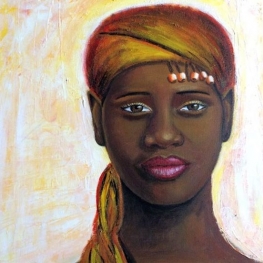 Afrikaanse vrouw met vlechtjes
