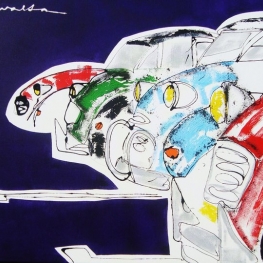 2CV Lelijke eend op doek