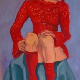 Vrouw in rood