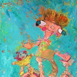 koper kind op de fiets